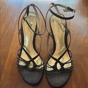 Nine West Strappy Brown Leather Sandals, size 7.5